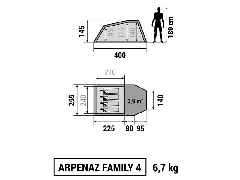 tienda campaña arpenaz family4 1u